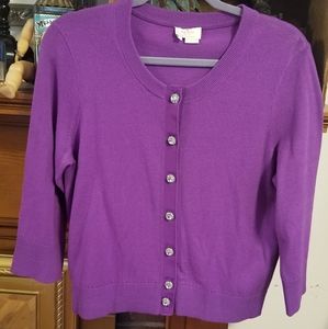 Kate Spade purple cardigan.